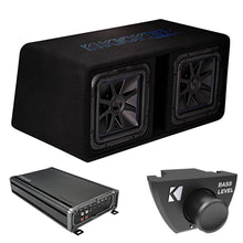 Load image into Gallery viewer, Kicker 44DL7S122 Dual 12" Subwoofer Box+Amplifier+Bass Knob