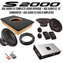 Load image into Gallery viewer, Level 2 Honda S2000 ARC AUDIO X2 COMPLETE AUDIO UPGRADE + Arc Audio X2 10” Subwoofer + Arc Audio X2 800.8 Amplifier
