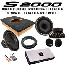 Load image into Gallery viewer, Level 8 Honda S2000 ARC Audio AS Series Full Speaker Upgrade + Arc Audio X2 12” Subwoofer + ARC Audio X2 1200.6 Amplifier
