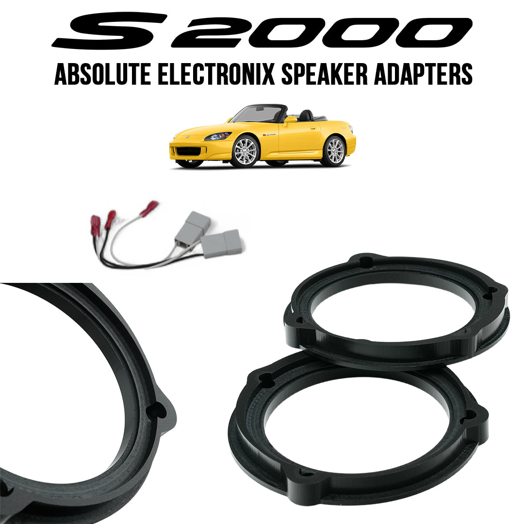 Absolute Electronix Honda S2000 Pro Speaker Adapters with Speaker Harn