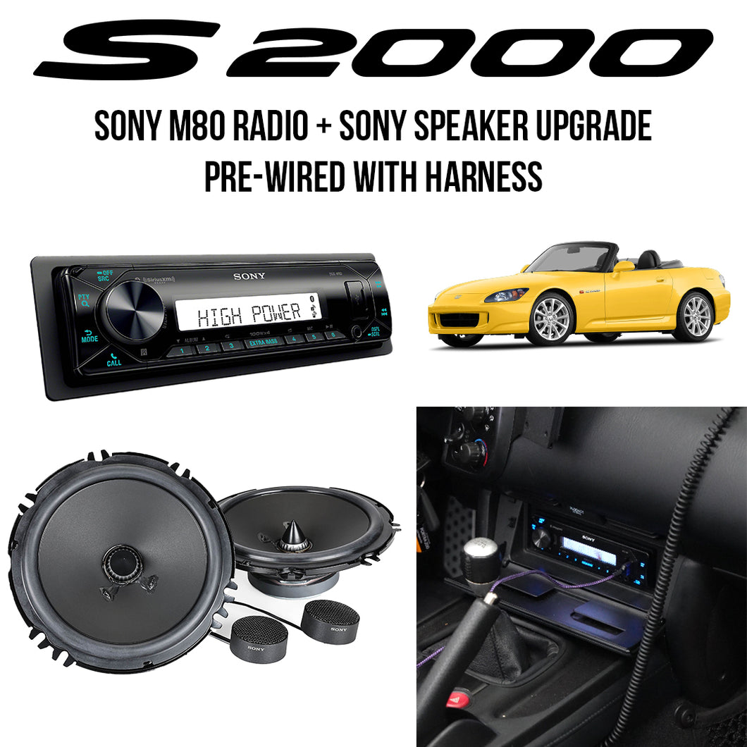 S2000 Sony M80 Radio + SONY Speaker Upgrade