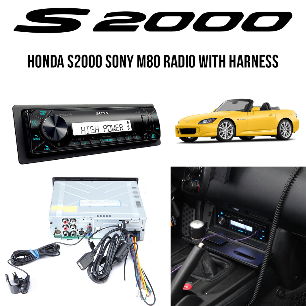 S2000 Sony M80 Radio Upgrade with Harness